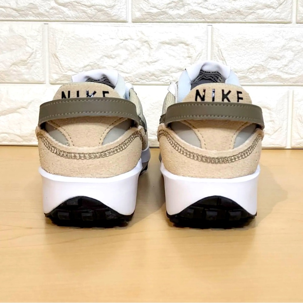 Nike Women's Olive Green Beige White Sneakers - Picture 3 of 3